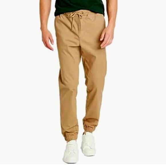 Goodfellow Mens Tech Jogger Wicking Athletic Sweatpants Khaki XXL - Picture 1 of 15